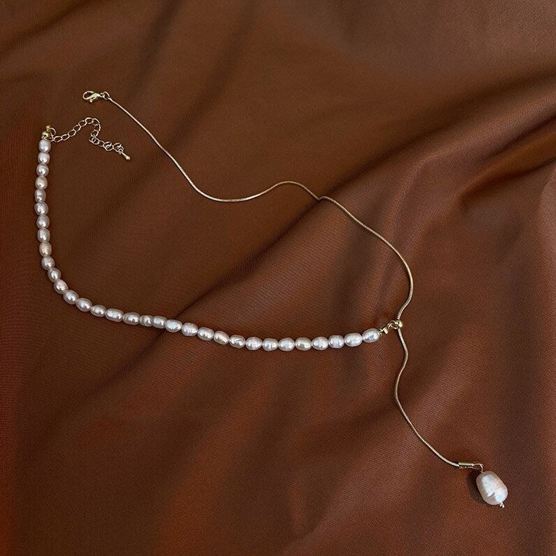 Collar Retrosueño Perlas Doradas