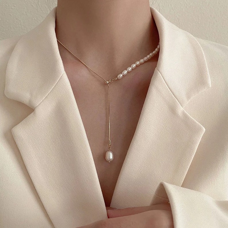 Collar Retrosueño Perlas Doradas