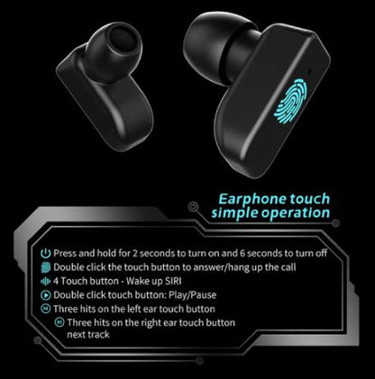 Reloj inteligente para hombre con auriculares inalámbricos HI-FI 2 en 1